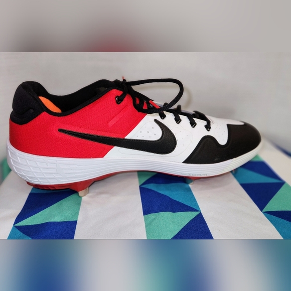 NWOT Nike Alpha Huarache Elite 2 Baseball Cleats Red/White/Black Men's Size 15 - Picture 2 of 13